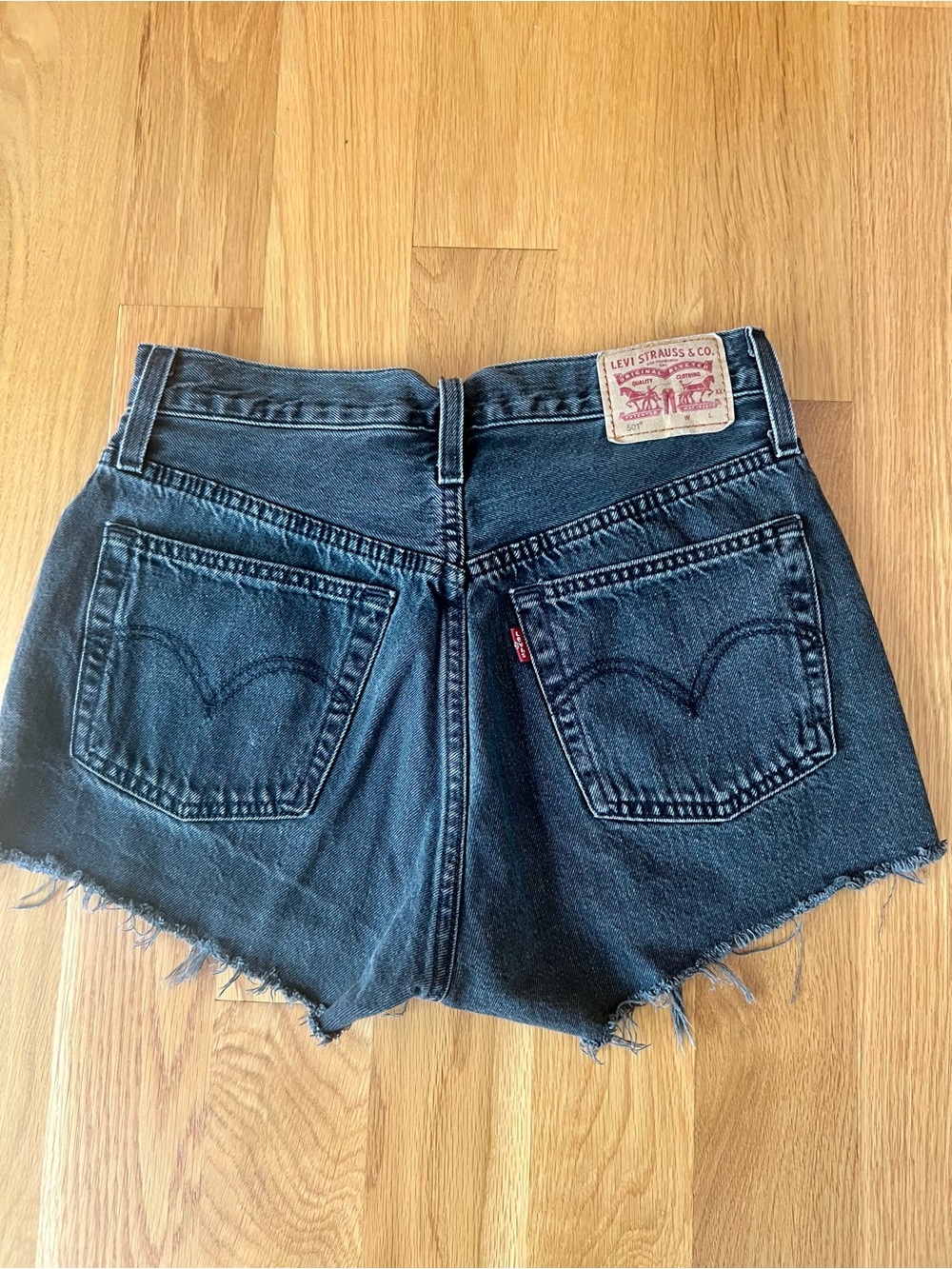 Levi's Black Denim Cutoff Shorts